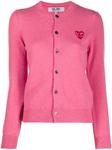 Кардиган с нашивкой Comme Des Garçons Play, розовый - фото
