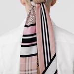 Burberry Шёлковый платок с принтом, Rouge Red - фото 3