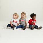 Эластичные джеггинсы без застежек Levi's для девочек и малышей, черный - фото 3