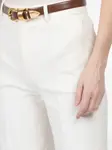 Укороченные расклешенные брюки FRAME, белый - фото 6