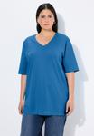 Футболка Ulla Popken PLUS SIZE V-NECK TEE , Cornflower/Blue - фото 5