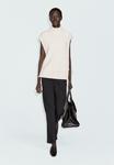 Джемпер Massimo Dutti SLEEVELESS HIGH NECK SWEATER, White - фото 5