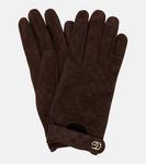 GG джерси замшевые перчатки Gucci, Coffee/Dark Brown - фото