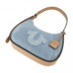 Сумка True Religon Strudded logo Denim Hobo True Religion, светло-голубой - фото 4