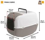 Ferplast Home Prima Cabrio Закрытый туалетный лоток 39,5х52,5х38см Ferplast, цвет бежевый, белый - фото 4
