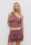 Юбка PULL&BEAR A-line skirt, Bordeaux - фото