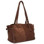 Сумка-Шоппер на молнии через плечо Samo Ondoh, Suede Brown - фото 2