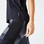 Топ женский прямого кроя - черный DOMYOS, цвет schwarz - фото 4