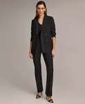 Женский двубортный блейзер Donna Karan New York, черный - фото 6