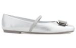 FERRAGAMO Новые Балетки Vara, серебристый - фото 2