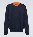 Шерстяной свитер Maison Margiela, темно-синий - фото