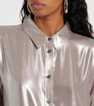 Стандартная рубашка из серебряной парчи FRAME - фото 4