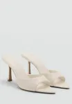 Мюли на каблуках Mango, Off-White - фото 2