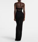 Женское платье с вырезами из джерси Blumarine, черный - фото 3