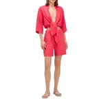 Шорты Sundek Stretch-waist linen shorts, розовый - фото 3