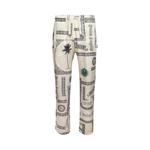 Брюки Palm Angels Dollar Cozy Pants, Ivory/Black - фото