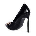 Коктейльные женские туфли-лодочки на шпильке со стразами Rag & Co, черный - фото 7