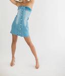 Джинсовое мини-платье Juliette без бретелек синего цвета Falcon Park, синий - фото