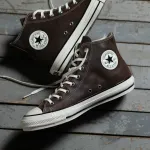 Кеды All Star Aged Waxed Leather HI High-Cut Converse, цвет Antique Brown - фото