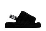 Кроссовки UGG Fluff Yeah Slide Kids, черный - фото
