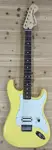 Fender Tom Delonge Stratocaster, граффити-желтый, с чехлом - фото