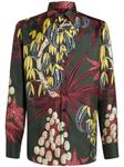 ETRO шелковая рубашка с принтом, зеленый - фото