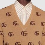 Свитер мужской Gucci Double G, бежевый - фото 4