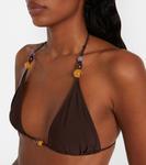 Бикини топ с бисером Tory Burch, Deep Chocolate - фото 4