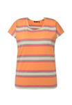 Футболка с принтом MIXED STRIPE SLEEVE Ulla Popken, абрикос - фото 2