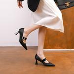 Ainer cat Slim Heel High Heels 7cm женские Ainer-cat, champagne - фото 9