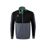 Толстовка Erima Six Wings Worker Full Zip, серый - фото