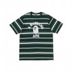 Футболка в полоску A BATHING APE, зеленый - фото