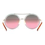GUCCI Круглые овальные солнцезащитные очки, Gradient Gray Pink - фото 4