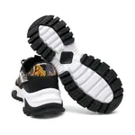 Кроссовки с добавлением кожи Versace, черный - фото 4