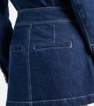 Мини-юбка из денима Bowen Veronica Beard, Indigo Rinse - фото 5