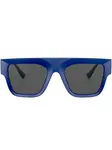Солнцезащитные очки в квадратной оправе Versace Eyewear, синий - фото