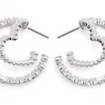 Матричные серьги-кольца Swarovski - фото 5