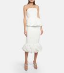 Юбка миди из крепа Vindicate Maticevski, белый - фото 2