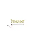 Ожерелье с подвеской «Mama Script» из стерлингового серебра Bling Jewelry, gold - фото 4
