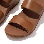 Women's Lulu Adjustable Leather Slide In Light Tan Fitflop, Light Tan - фото 3