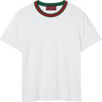Logo Detailed Crewneck T Shirt GUCCI, белый - фото