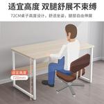 Компьютерный стол Naijia Simple 100 см черный дуб с полкой, комплект со стулом - фото 6