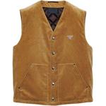 Вельветовый жилет PRADA, желтый - фото 3