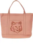 Большая сумка-тоут Fox Head Maison Kitsuné, розовый - фото