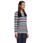 Женский кашемировый свитер с круглым вырезом Lands End Lands' End, черный - фото 2