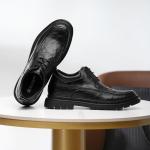 Туфли мужские черные SULEGAO, черные (увеличение роста на 6 см) - фото 9