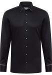 Рубашка делового кроя Slim Fit ETERNA, черный - фото