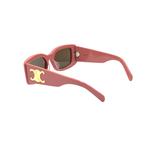 CELINE Прямоугольные солнцезащитные очки, Pink Rose - фото 5