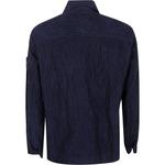 Рубашка с логотипом из вельвета STONE ISLAND, синий - фото 4