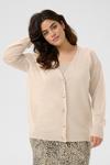 Вязаный кардиган KAFFE CURVE, Mottled Beige - фото 2